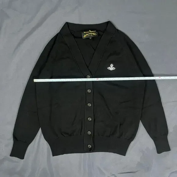Vivienne Westwood Anglomania Black Cardigan White Orb - Picture 4 of 5